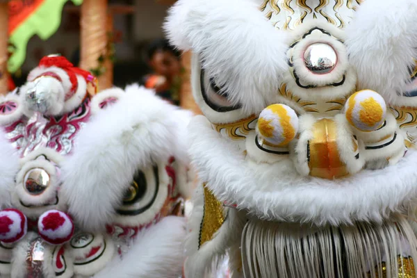 March 2005 Chinese Lion Dance Chinese New Year — Stock Photo, Image