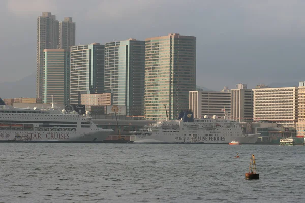 May 2005 Cruise Ship Hong Kong Harbour Day Time — Foto de Stock