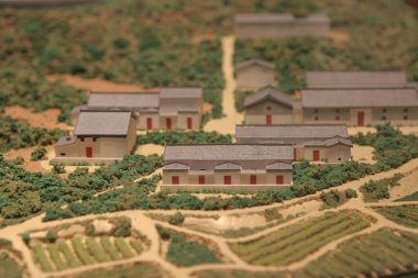 29 Mayıs 2005 Hong Kong eski köyünün ölçekli modeli. 