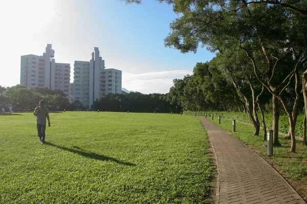 2005年5月22日香港科技大学的草地景观 — 图库照片