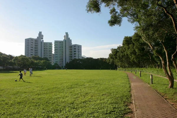 2005年5月22日香港科技大学的草地景观 — 图库照片