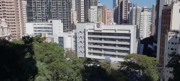Imagens Edifícios Residenciais Iluminados Pelo Sol Hong Kong — Vídeo de Stock