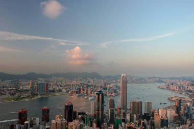 16 Temmuz 2005 'te Hong Kong Peak' ten ufuk çizgisi