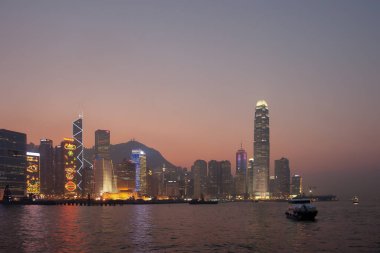 26 Aralık 2005, Hong Kong Viktorya Limanı Kış Gecesi