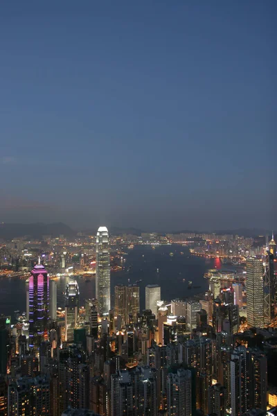 July 2005 Hong Kong City Night View Lugard Road — Stock Photo, Image