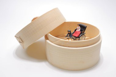 Japon çekçek 'i bambu buharlı vapurda.