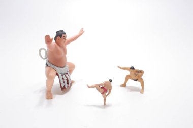Mini Sumo figürü gemide kavga ediyor.