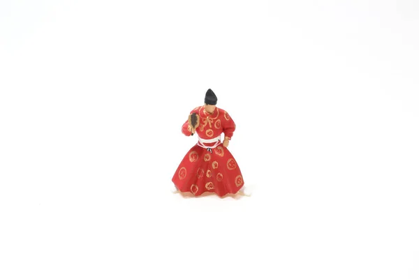 Mini Figura Árbitro Sumo Branco — Fotografia de Stock