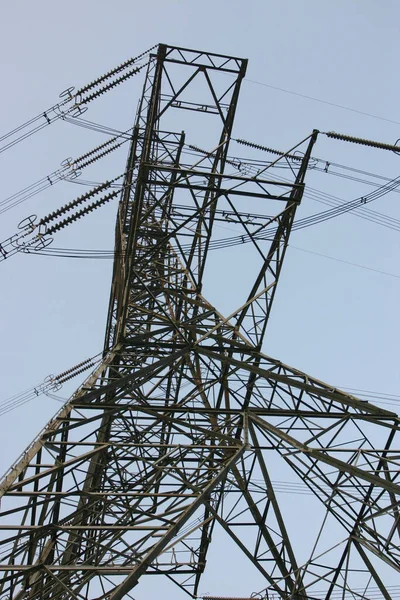 Башта Передачі Енергії Структура Вежі Передачі Електроенергії — стокове фото