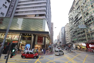 27 Mart 2021, Kowloon, Hong Kong 'daki Ürdün Yolu gündüz görüntüsü.