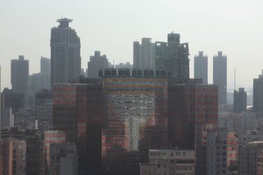 Mong Kok 'un gökyüzü, Hong Kong 23 Nisan 2021 