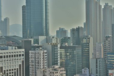 Mong Kok 'un gökyüzü, Hong Kong 23 Nisan 2021 