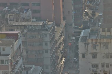 Mong Kok 'un gökyüzü, Hong Kong 23 Nisan 2021 