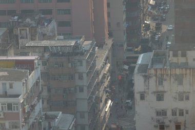 Mong Kok 'un gökyüzü, Hong Kong 23 Nisan 2021 