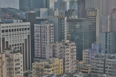 Mong Kok 'un gökyüzü, Hong Kong 23 Nisan 2021 