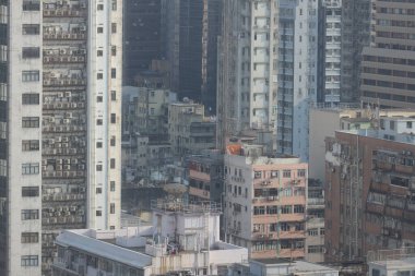 Mong Kok 'un gökyüzü, Hong Kong 23 Nisan 2021 