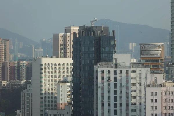 Paisaje Rascacielos Del Mong Jalá Hong Kong Abril 2021 —  Fotos de Stock