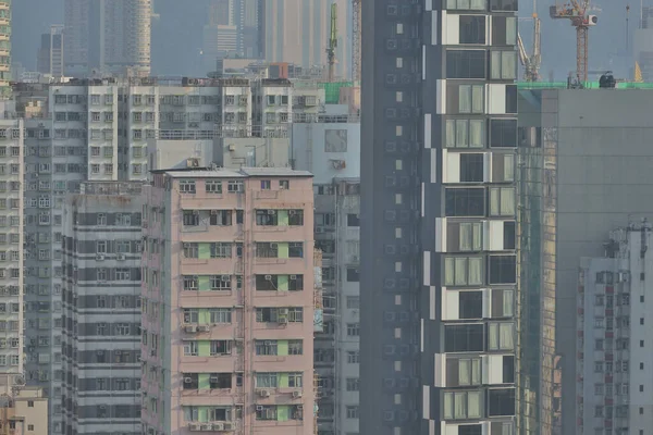 Lucht Landschap Van Mong Kok Hong Kong April 2021 — Stockfoto