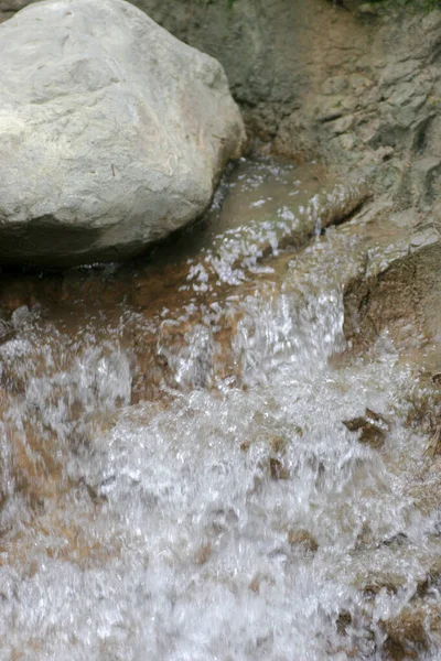 Las Gotas Del Agua Río Del Primer Plano — Foto de Stock