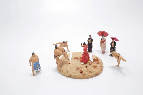 Mini Figure Sumo Wrestler Biscuit — Stock Photo, Image