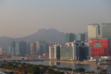 27 Aralık 2020 Kai Tak gemisinden Kowloon Körfezi Skyline
