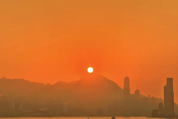 Κορυφή Της Βικτώριας Λιμάνι Και Ηλιοβασίλεμα Του Βουνού Δεκ 2020 — Φωτογραφία Αρχείου
