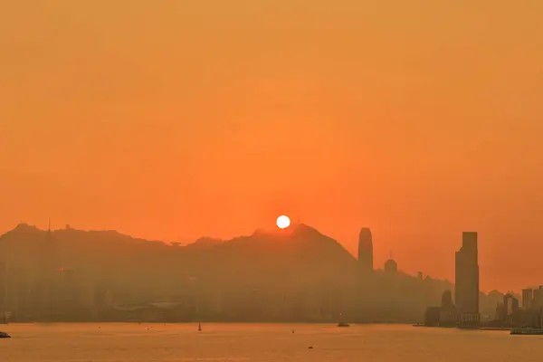 Pico Victoria Com Porto Pôr Sol Montanha Dezembro 2020 — Fotografia de Stock