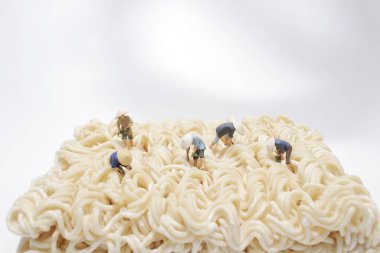 the fun of moini Peasants on noodle field