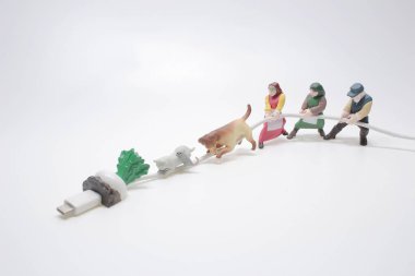 the group of figure put the cable Together 