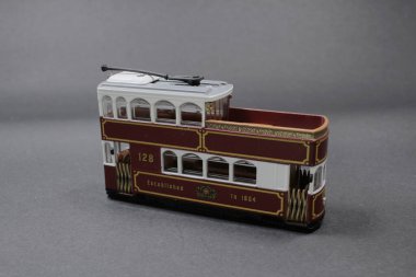 a scale of classical tram at hong kong