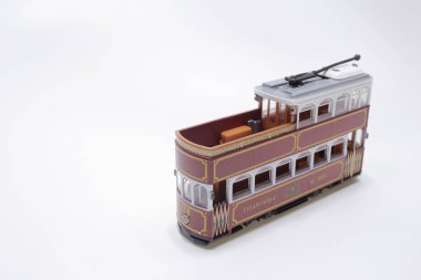 a scale of classical tram at hong kong