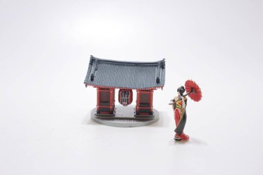 the scale of Senso ji with the Geisha