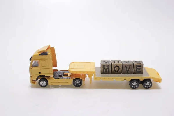 Scale Lorry Wth Text Boxes —  Fotos de Stock