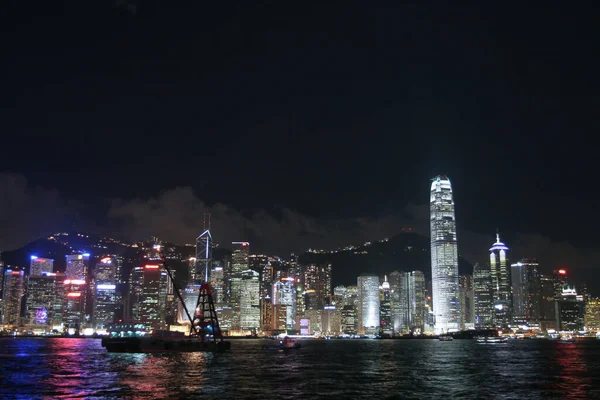 July 2005 View Night Hong Kong Skyline Tsim Sha Tsui — Stock Fotó