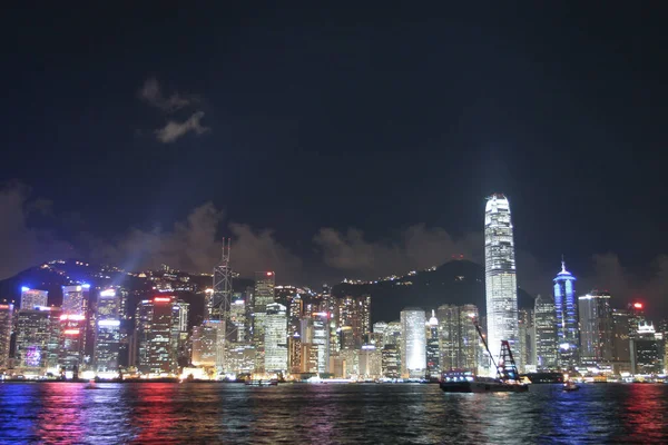 July 2005 View Night Hong Kong Skyline Tsim Sha Tsui — Foto Stock