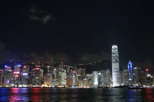 Julho 2005 Vista Noite Hong Kong Skyline Tsim Sha Tsui — Fotografia de Stock