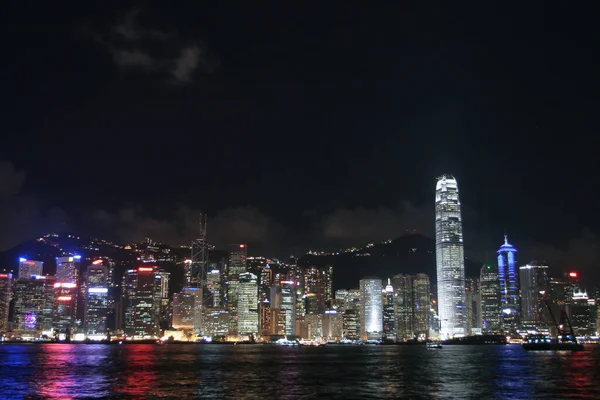 Julho 2005 Vista Noite Hong Kong Skyline Tsim Sha Tsui — Fotografia de Stock