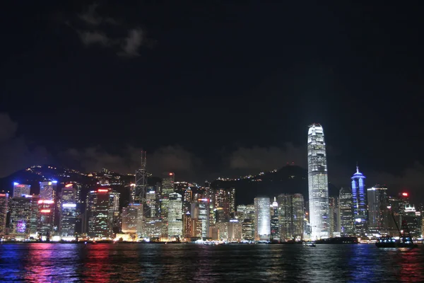 July 2005 View Night Hong Kong Skyline Tsim Sha Tsui — Foto Stock