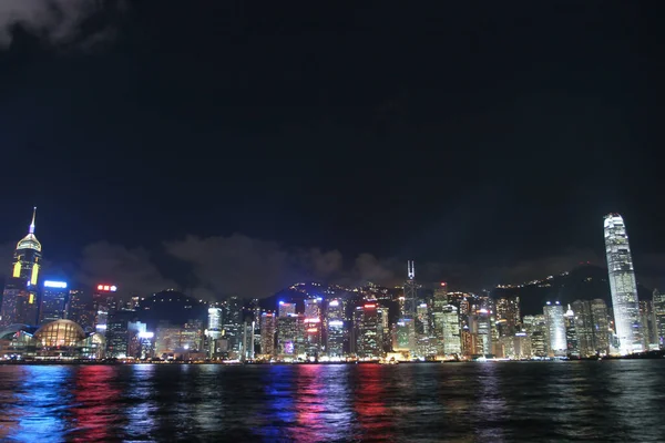 July 2005 View Night Hong Kong Skyline Tsim Sha Tsui — Foto Stock