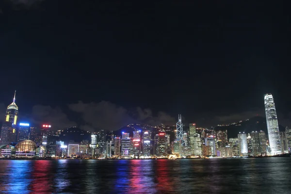 Ιούλιος 2005 Άποψη Της Νύχτας Hong Kong Ορίζοντα Στο Tsim — Φωτογραφία Αρχείου