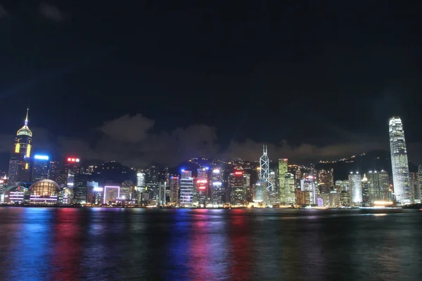 July 2005 View Night Hong Kong Skyline Tsim Sha Tsui — Stok fotoğraf