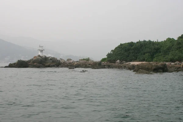 Light House Trio Beach Hong Kong — Stock Photo, Image