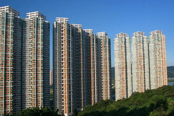 High Rise Condominiums Residential Building Tiu Keng Leng Dist — Foto de Stock