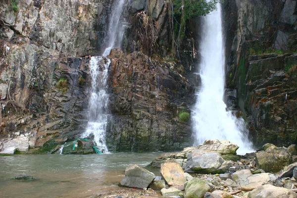 Stromy Klif Wodospad Parku Waterfall Bay Hongkongu Chiny — Zdjęcie stockowe