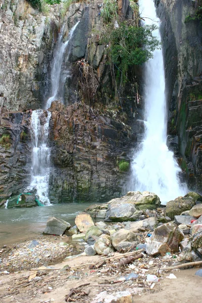 Scogliera Scoscesa Una Cascata Waterfall Bay Park Hong Kong Cina — Foto Stock
