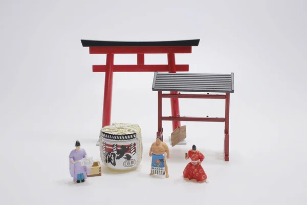 Red Torii Gate, the mini figure of japan culture