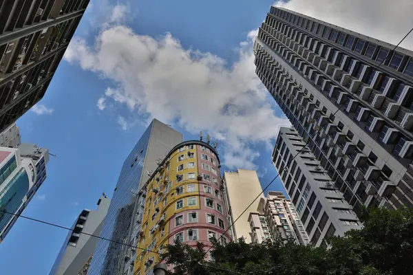 Května 2021 Stará Obytná Budova Johnston Road Wan Chai Road — Stock fotografie