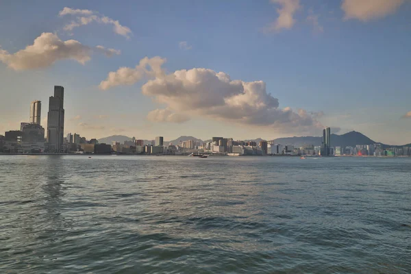 May 2021 View Kowloon Wan Chai Promenade — 스톡 사진