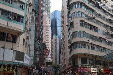 15 Mayıs 2021 Johnston Yolu, Wan Chai Yolu, Hong Kong 'daki eski yerleşim yeri.