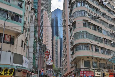 15 Mayıs 2021 Johnston Yolu, Wan Chai Yolu, Hong Kong 'daki eski yerleşim yeri.